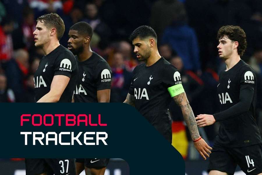 Tottenham's players leave the pitch at half-time