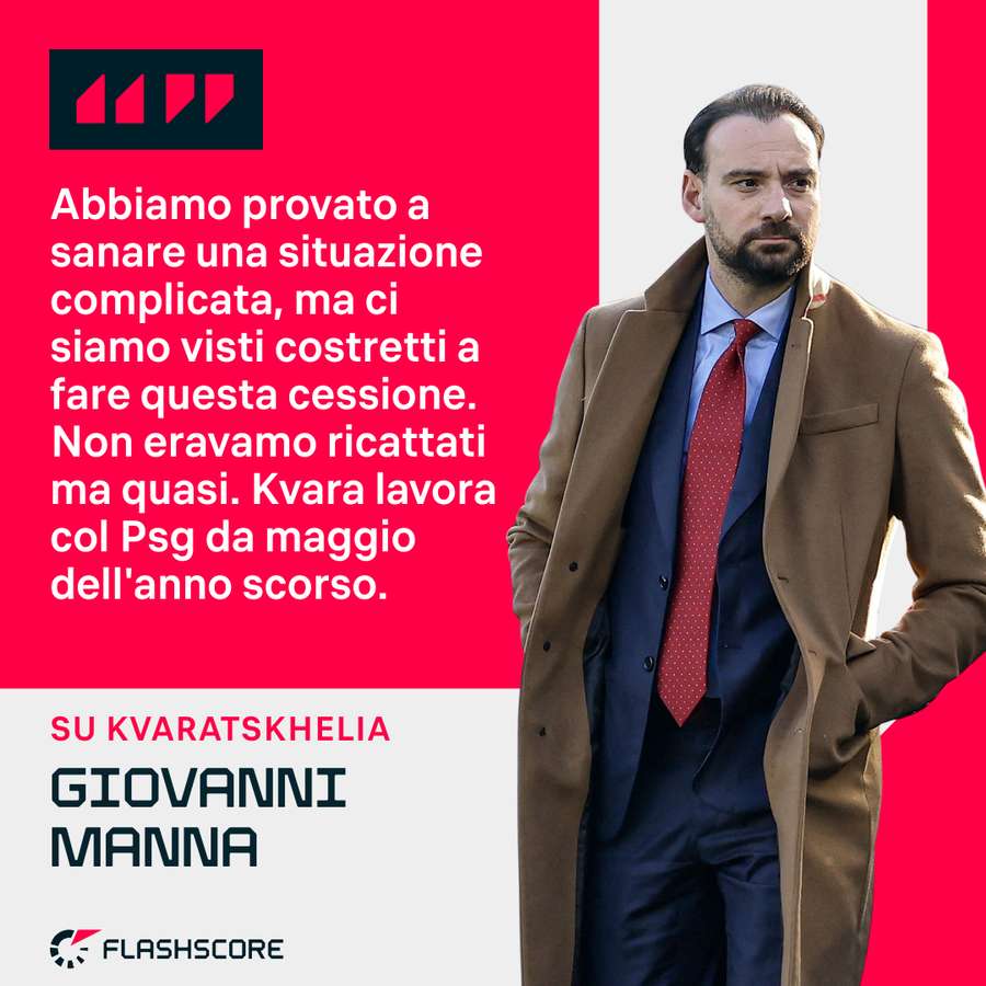 Le parole di Manna su Kvara