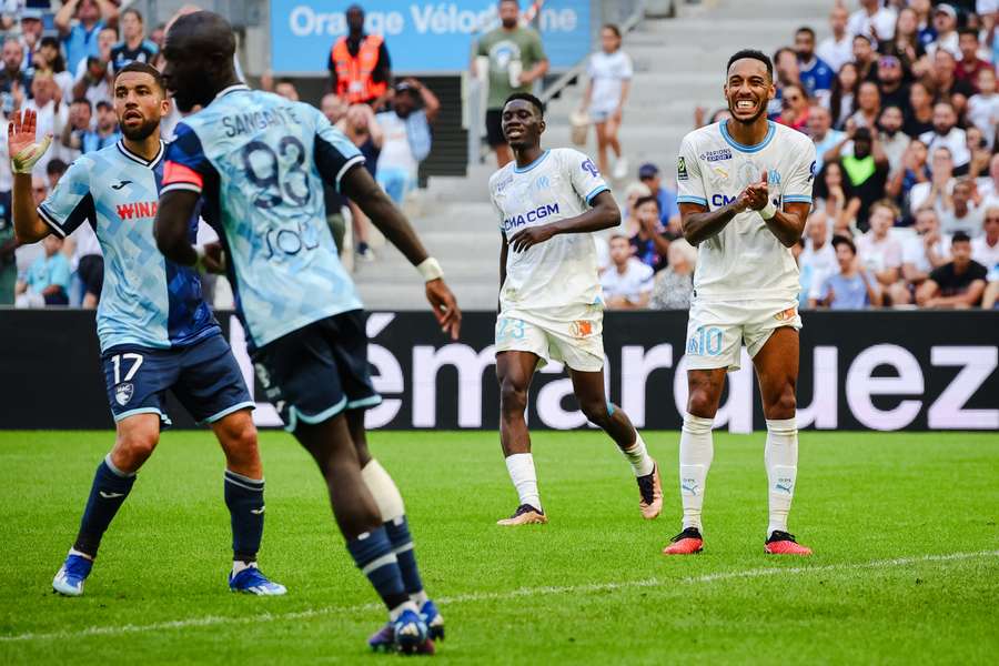 Útočník Marseille Pierre-Emerick Aubameyang se v Ligue 1 prosadil poprvé od dubna 2013.