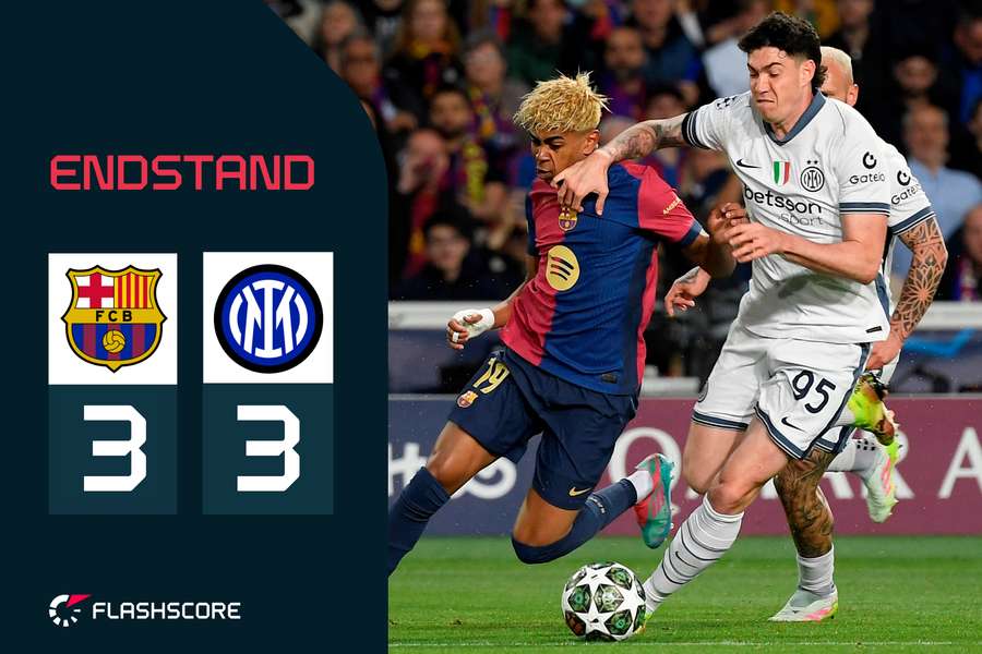 Barcelona und Inter Mailand haben sich in einem wilden Champions League-Spiel Unentschieden getrennt.
