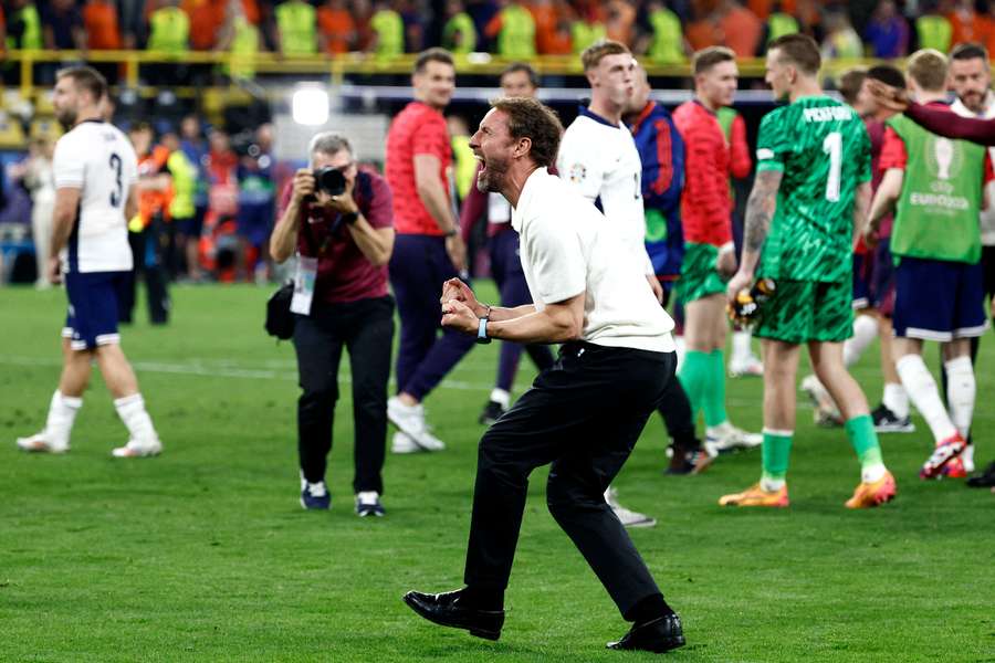 Southgate celebrates after England's win