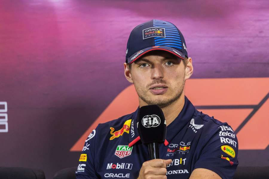 Verstappen speaks to the press