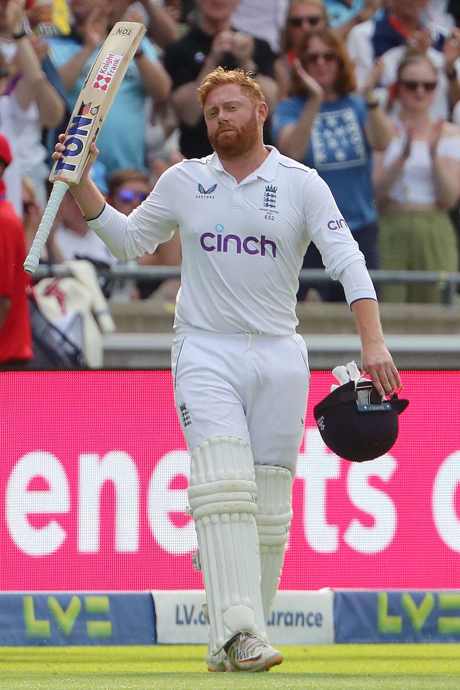 Jonny Bairstow reacts after being dismissed