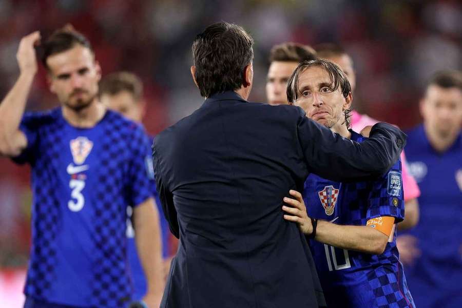 Luka Modric și selecționerul Zlatko Dalić Luka Modric și selecționerul Zlatko Dalić