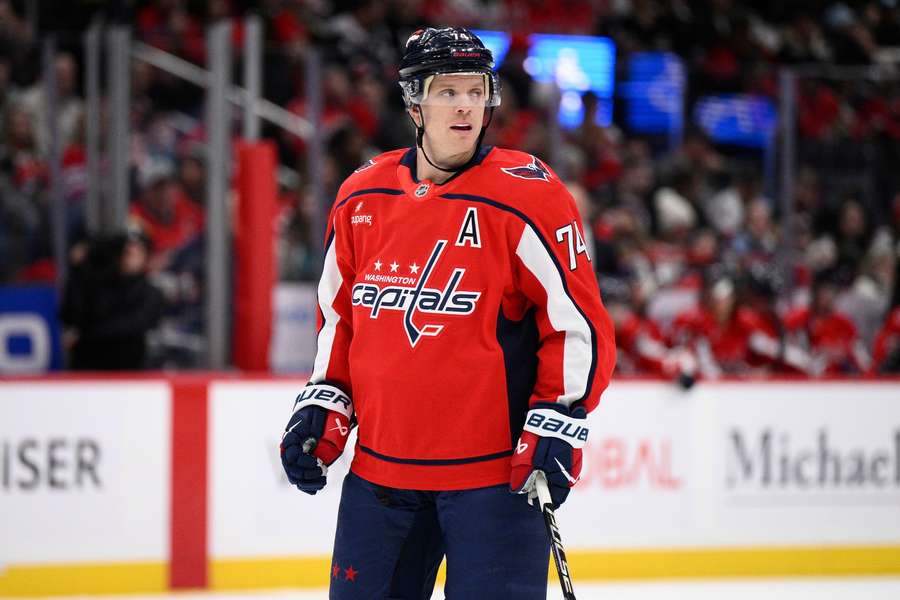 John Carlson looks on during a game