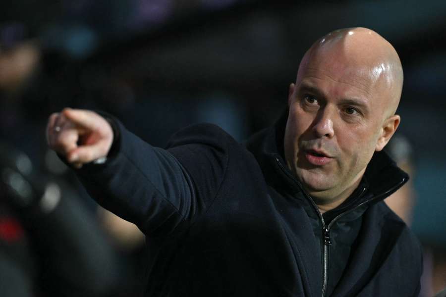 Liverpool manager Arne Slot looks on during their defeat to Bournemouth