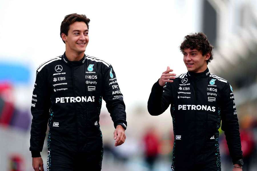 George Russell (l.) und Kimi Antonelli fahren auch nächstes Jahr gemeinsam für Mercedes