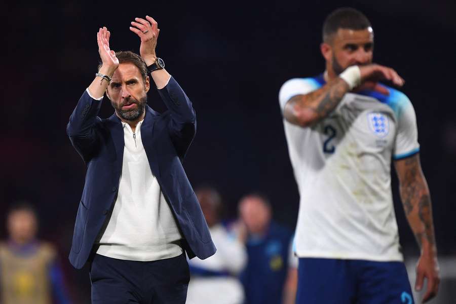 England manager Gareth Southgate applauds the fans