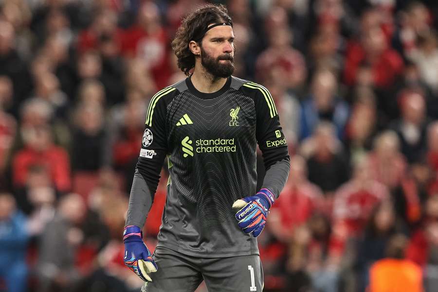 Alisson avec Liverpool cette semaine.