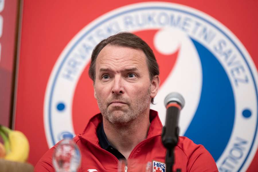 Dagur Sigurdsson bei seiner Vorstellung als neuer kroatischer Nationaltrainer.