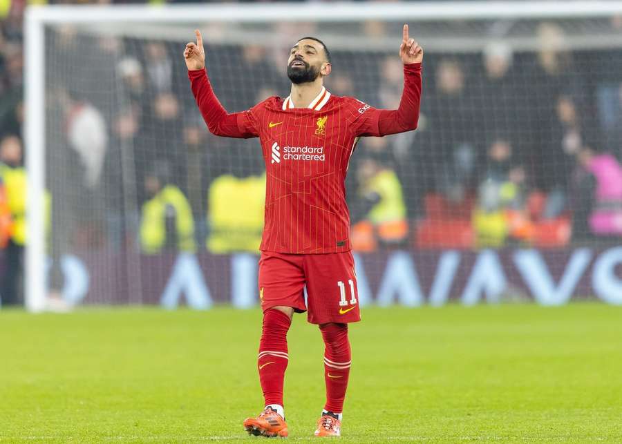 Mo Salah celebrates another goal for Liverpool Mo Salah celebrates another goal for Liverpool