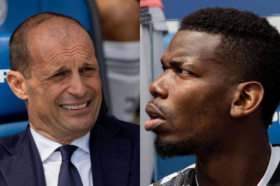 Massimiliano Allegri et Paul Pogba.