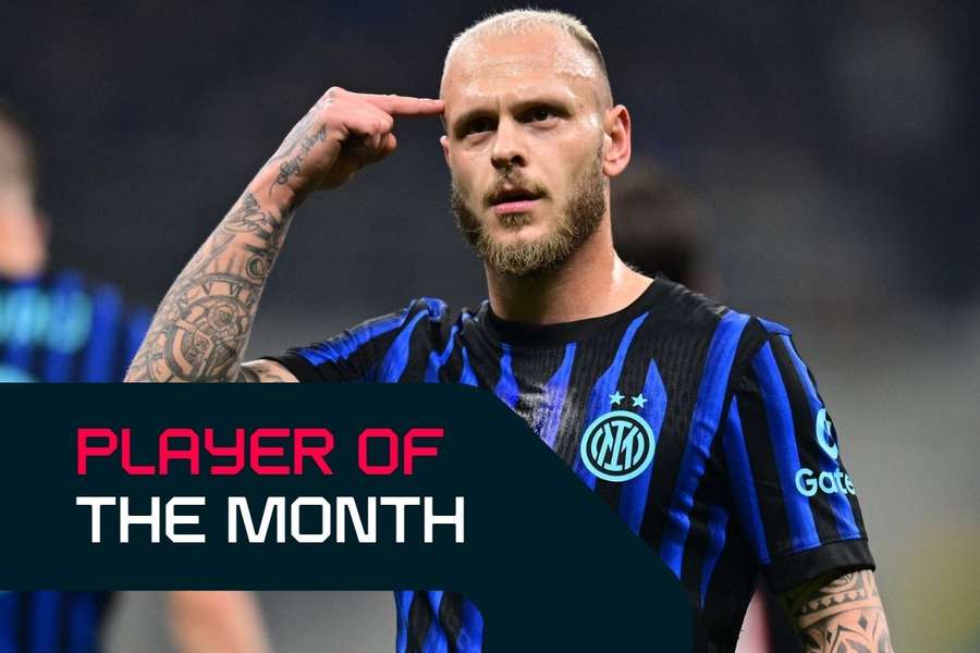 Federico Dimarco during Inter's most recent match against Genoa