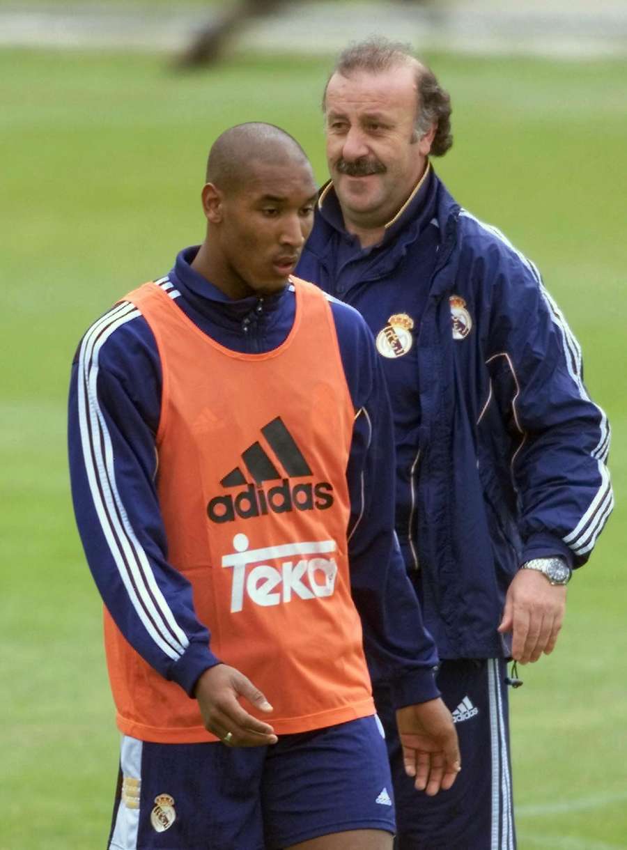 Nicolas Anelka takes part in a Real Madrid training session in 2000 Nicolas Anelka takes part in a Real Madrid training session in 2000