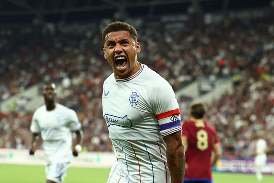 Rangers captain Tavernier celebrates after scoring