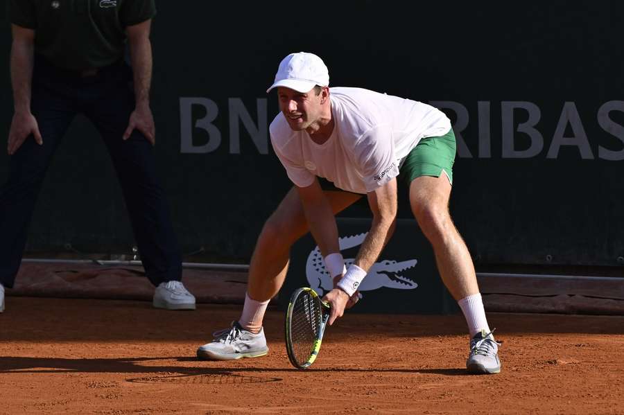 Botic van de Zandschulp during his French Open match against Francisco Cerundolo Botic van de Zandschulp during his French Open match against Francisco Cerundolo