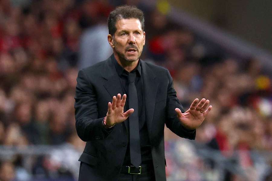 Simeone, en el último partido del Atlético Simeone, en el último partido del Atlético