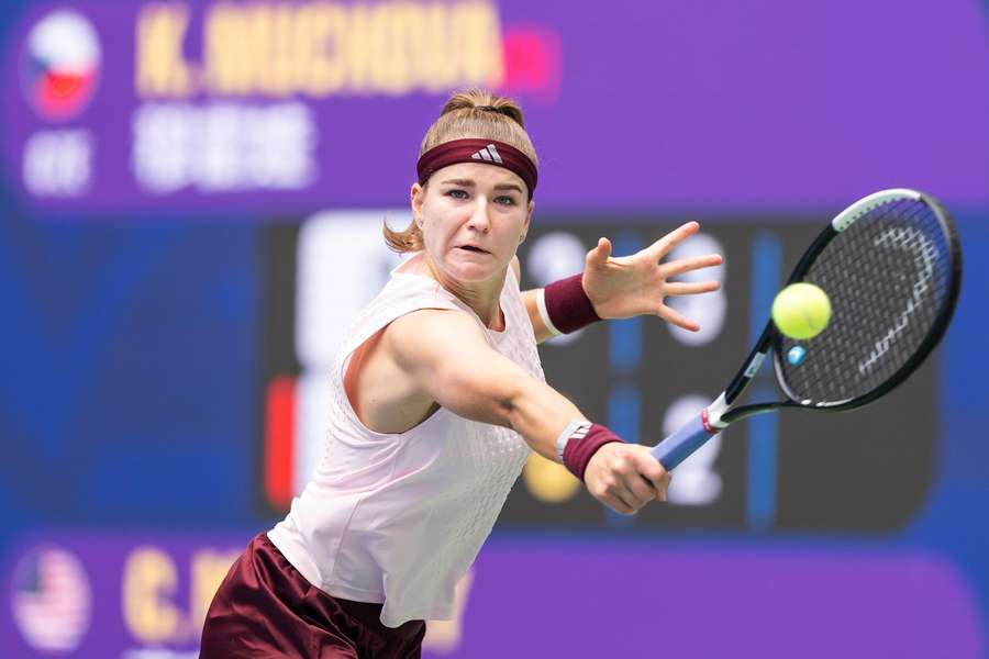 Karolína Muchová v boji o postup do čtvrtfinále. Karolína Muchová v boji o postup do čtvrtfinále.