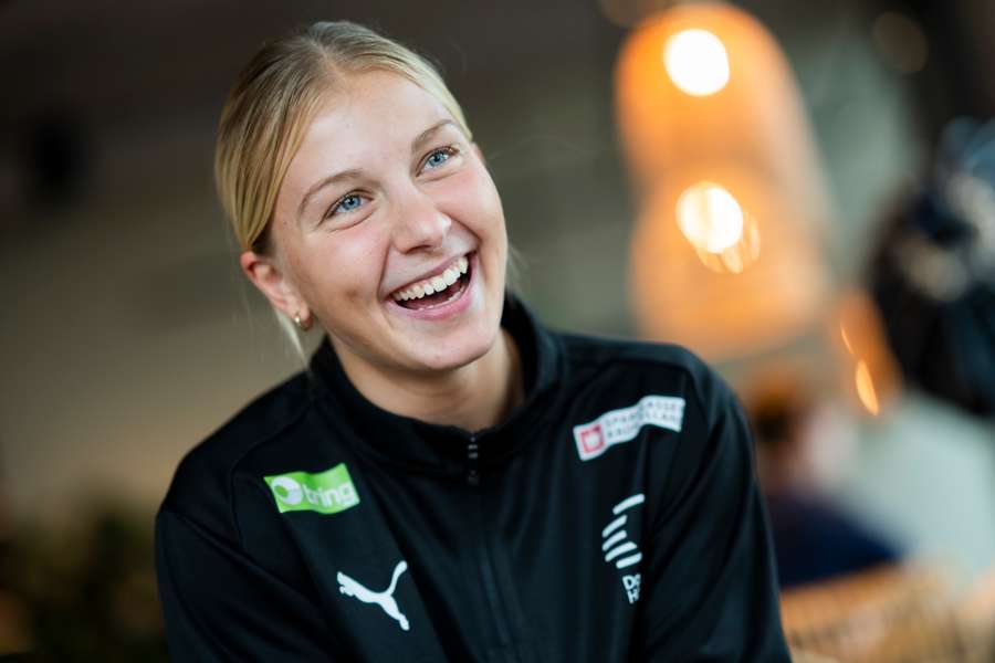 Michala Møller til landsholdets pressemøde