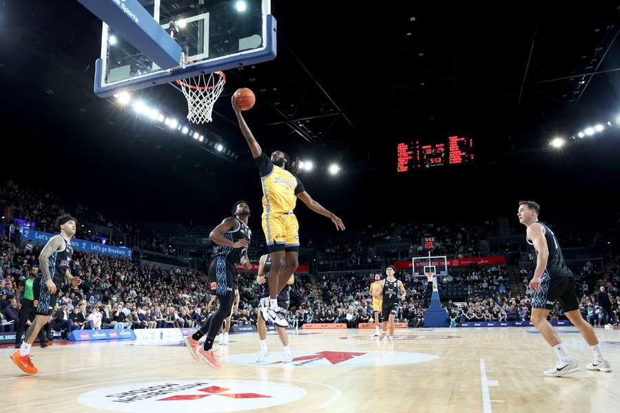 Javon Freeman-Liberty launches for the basket against the Breakers in Round 1. Javon Freeman-Liberty launches for the basket against the Breakers in Round 1.