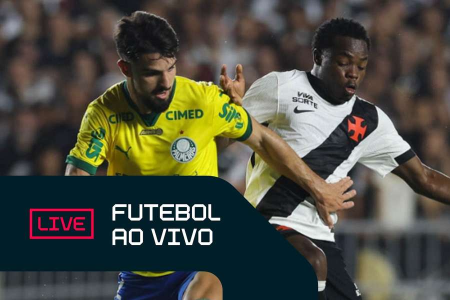 Flaco López e Andrés Gómez em Vasco x Palmeiras, pelo Brasileirão