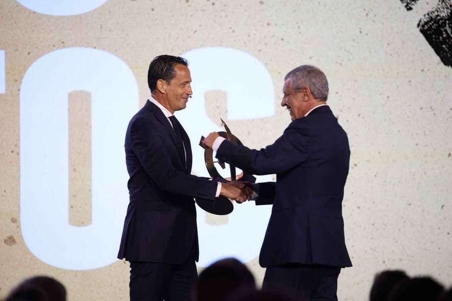 Pedro Proença com Fernando Santos