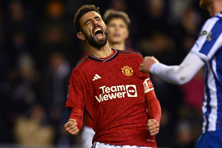 Bruno Fernandes fez o gol que selou a vitória do Manchester United