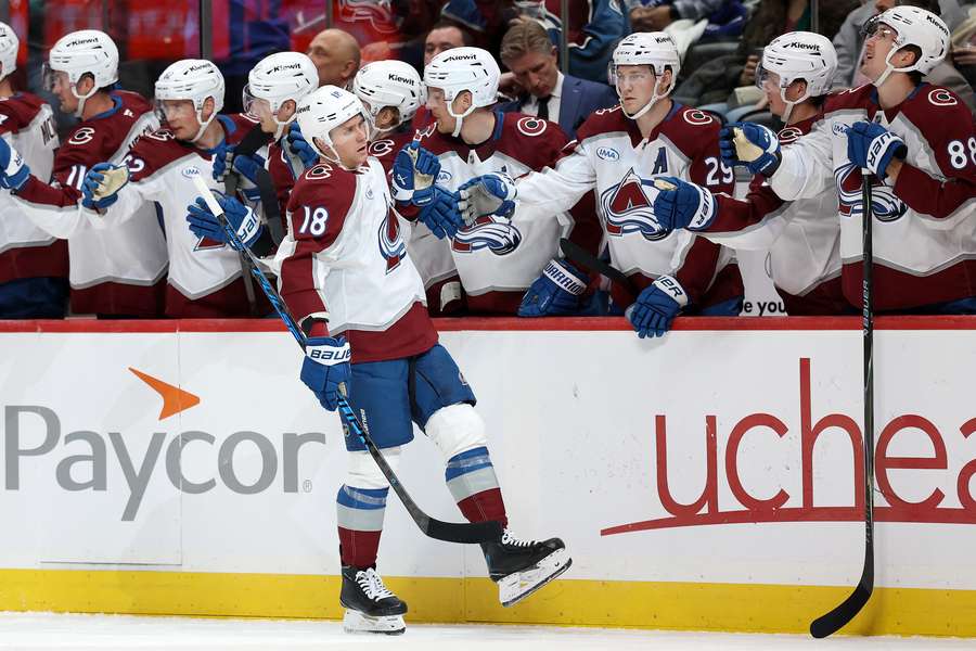 Avalanche's Jack Drury celebrates a goal against the Los Angeles Kings (2025) Avalanche's Jack Drury celebrates a goal against the Los Angeles Kings (2025)