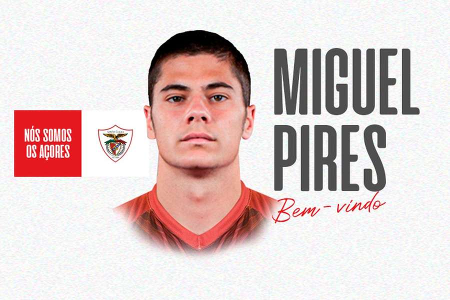 Miguel Pires assinou por três épocas, com mais uma de opção