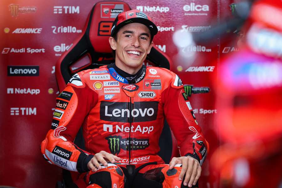 Marc Márquez a sorrir na Alemanha