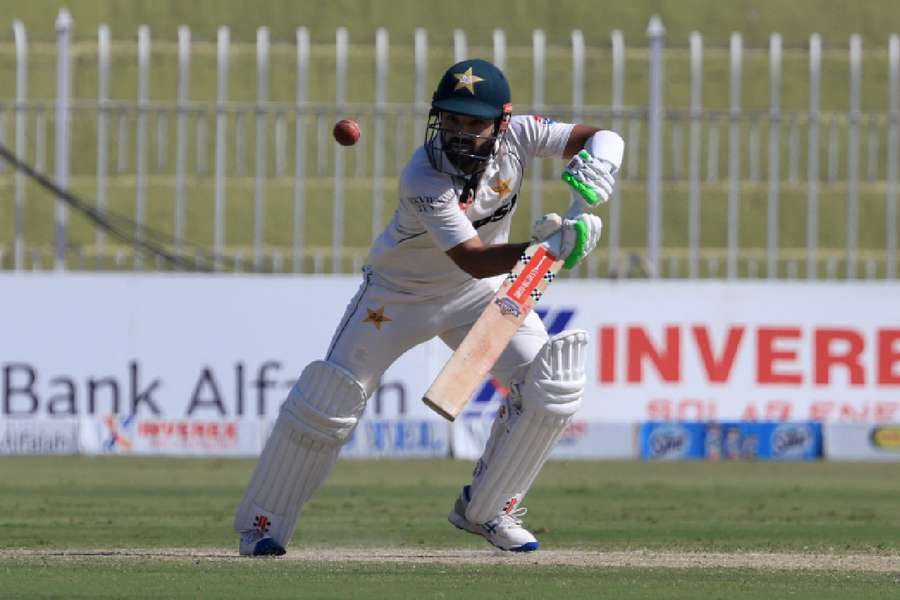 Pakistan's Mohammad Rizwan in action