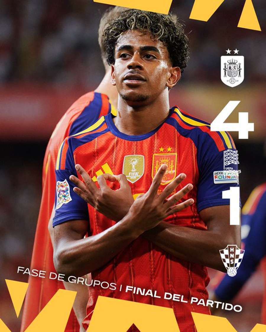 Lamine Yamal lideró a España ante Croacia Lamine Yamal lideró a España ante Croacia
