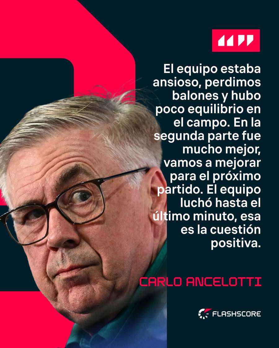 Las palabras de Ancelotti Las palabras de Ancelotti