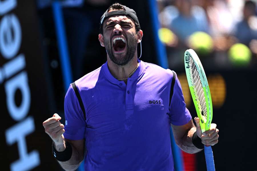 L'esultanza di Berrettini
