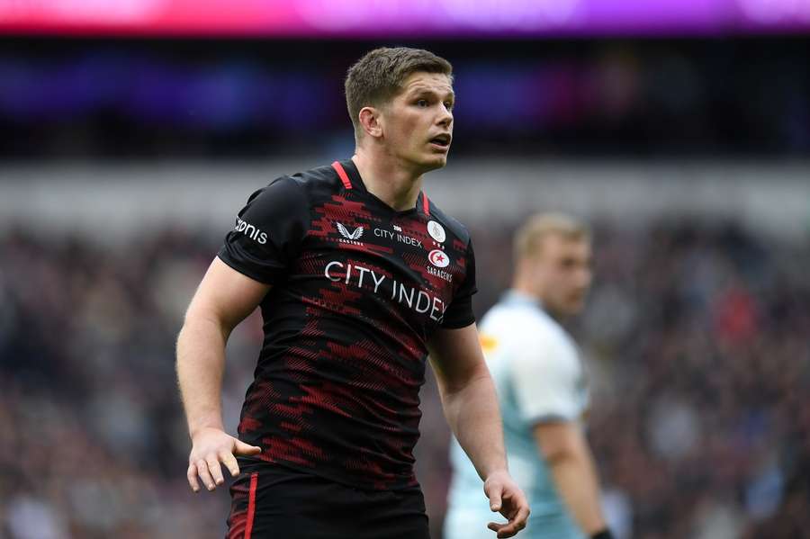 Owen Farrell suffered an ankle in the latter stages of Saracens' Premiership win over Harlequins