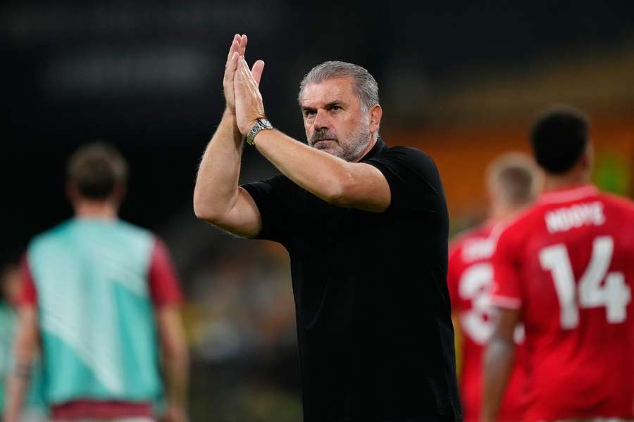Nottingham Forest's head coach Ange Postecoglou walks off the pitch after the Europa League match against Real Betis