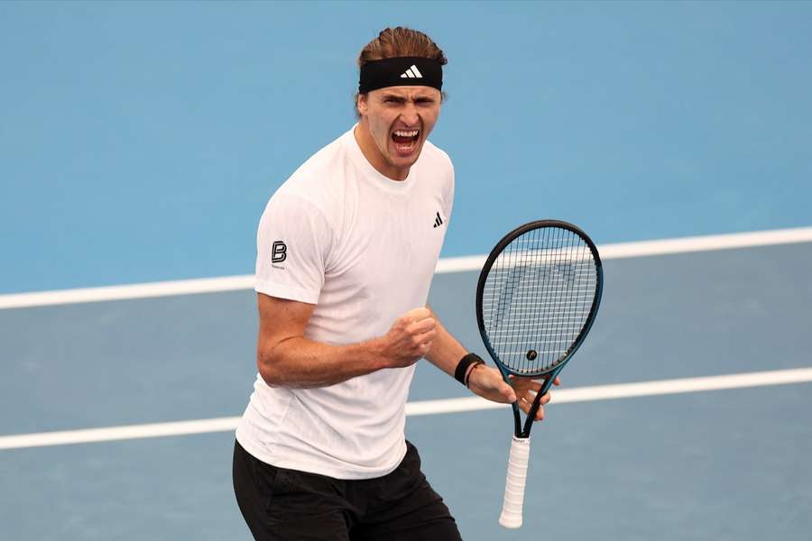 Alexander Zverev bejubelt seinen Auftaktsieg beim United Cup 2026. Alexander Zverev bejubelt seinen Auftaktsieg beim United Cup 2026.