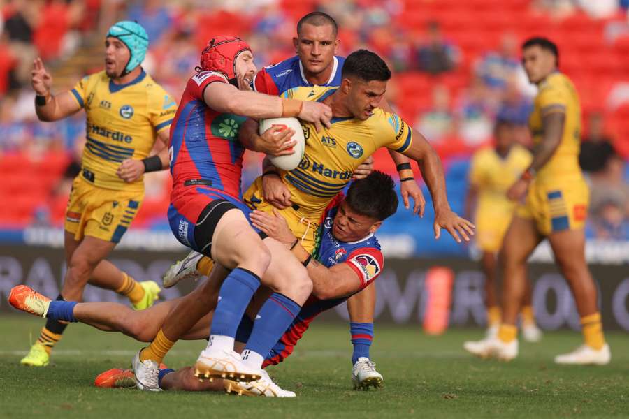 Brown taking on his future employers in a pre-season trial game last month.