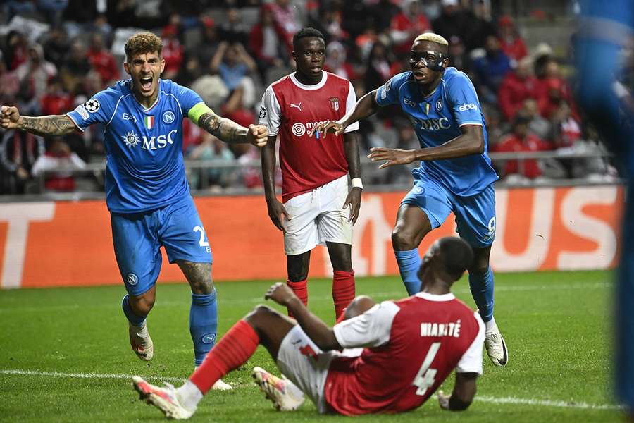 Napoli squeeze past Braga in Europe after late own goal drama