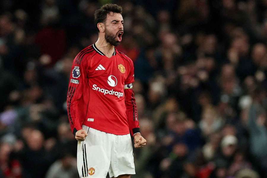Bruno Fernandes celebrates