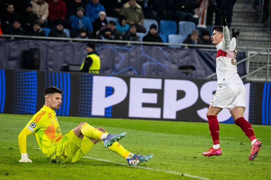 Takáč podal proti Stuttgartu zodpovedný výkon. 