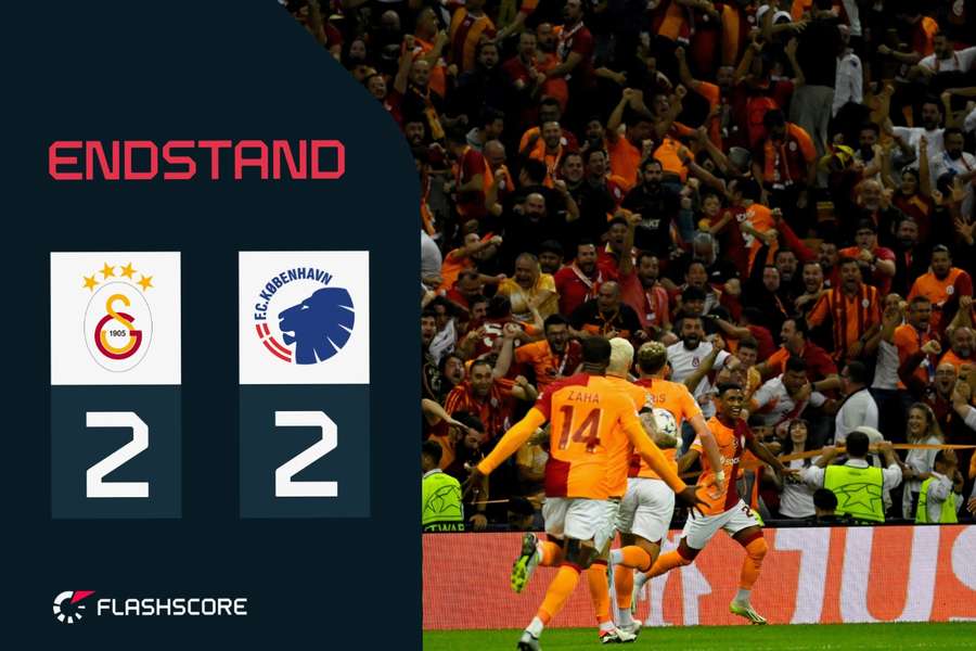 Galatasaray glich gegen den dänischen Champion FC Kopenhagen einen 0:2-Rückstand noch aus.