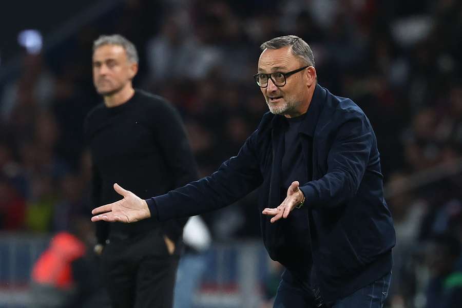 Franck Haise au Parc des Princes le week-end dernier.