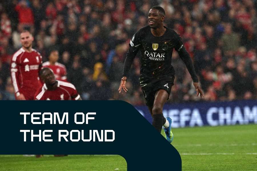 Ousmane Dembele celebrates