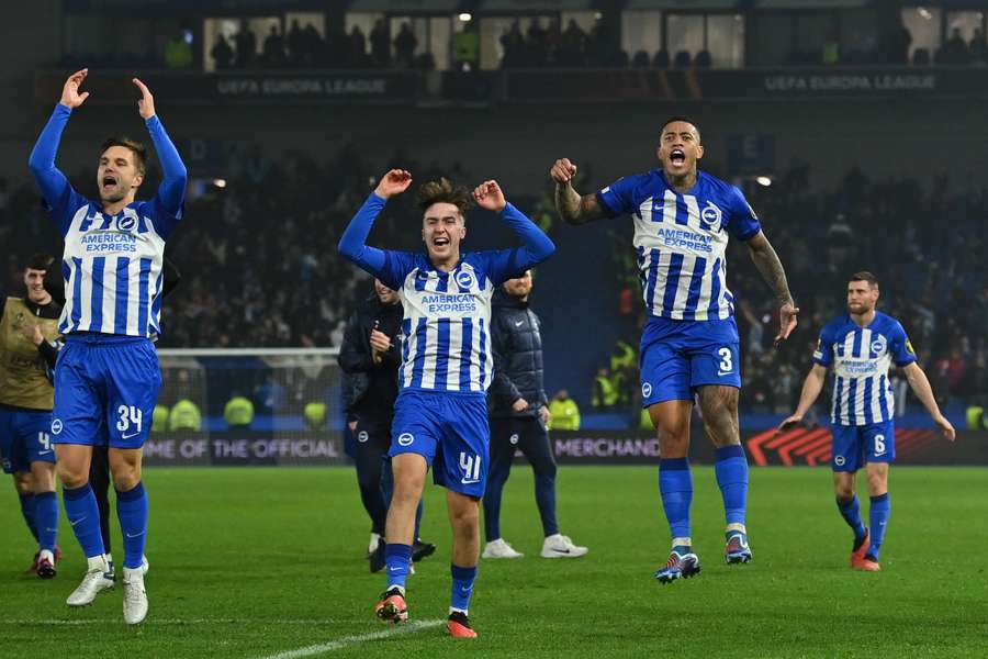 Brighton celebrate at full-time