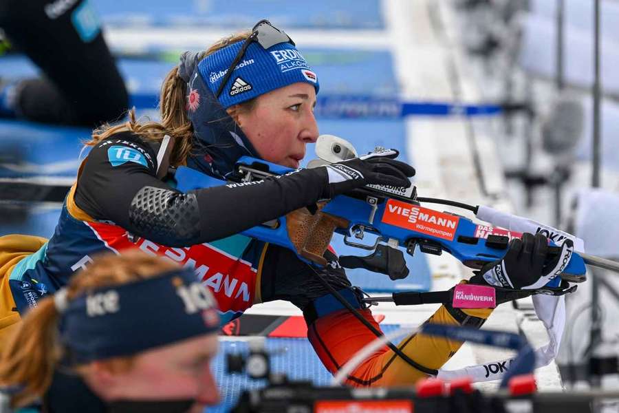 Franziska Preuß beim Training in Oberhof.