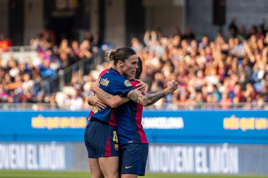 Mapi León celebra con rabia.