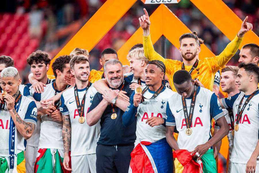 Postecoglou celebrates Tottenham winning Europa League: Toughest thing I've ever done