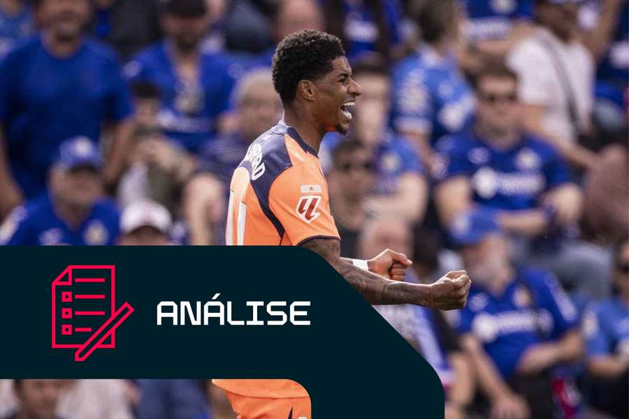 Marcus Rashford comemora após marcar contra o Getafe