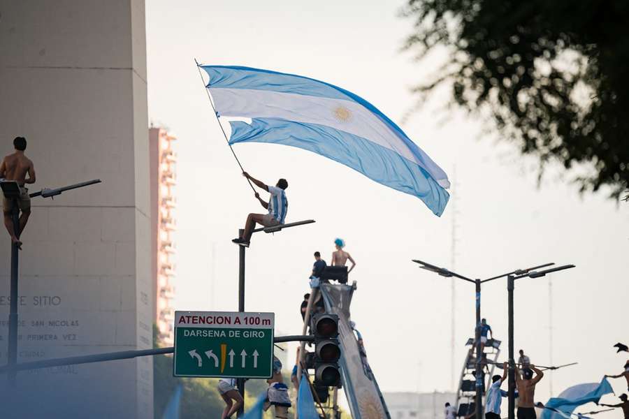 Argentina fans in Buenos Aires